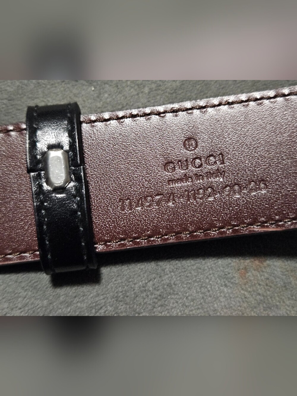 Gucci Leather Belt Brown Black - Picture 4 of 6